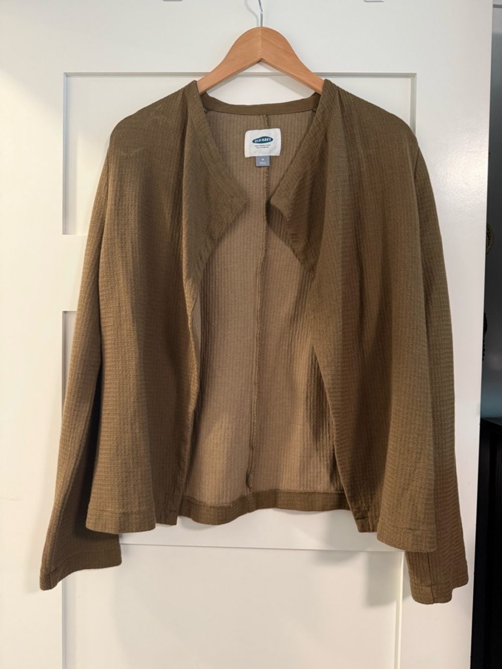 Old Navy Women's Olive Brown Open-Front Cardigan